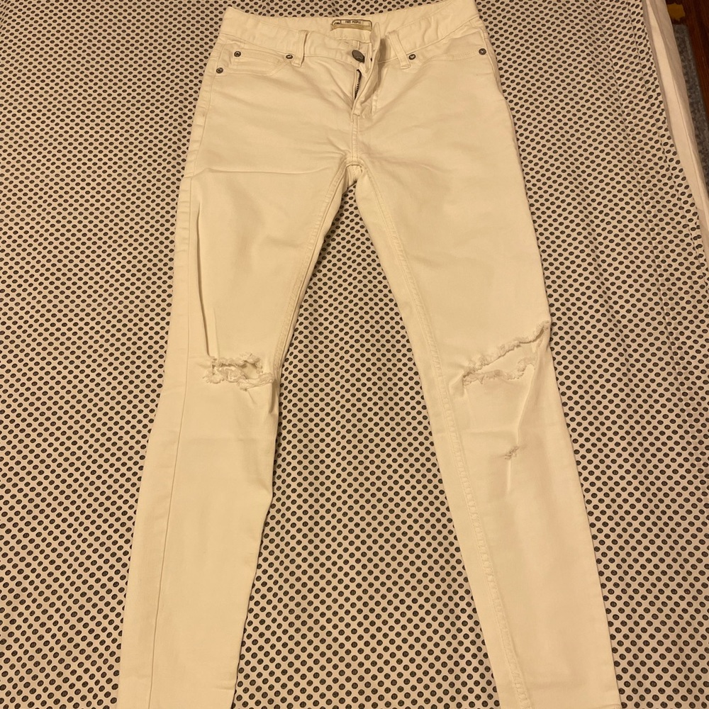 White free people jeans